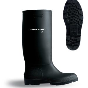 BOTA DE AGUA DUNLOP NEGRA DE PVC