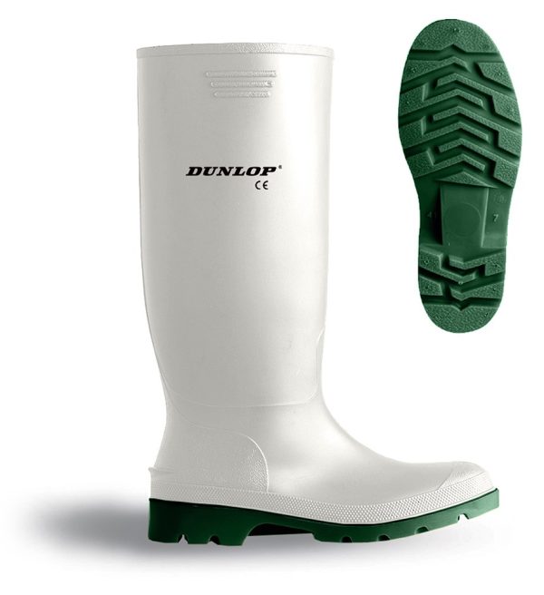 BOTAS DE AGUA DUNLOP NITRILO/ PVC BLANCO, VERDE O NEGRO BLANCA