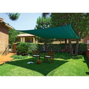 TOLDO VELA MARRON/ VERDE CUADRADA O TRIANGULAR