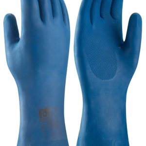 GUANTE TIPO DOMESTICO DE LATEX AZUL PARA RIESGOS QUÍMICOS (PACK 10 UDS)