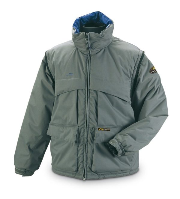 CAZADORA MENSAJERO COLOR GRIS CONVERTIBLE EN CHALECO IMPERMEABLE Y TRANSPIRABLE