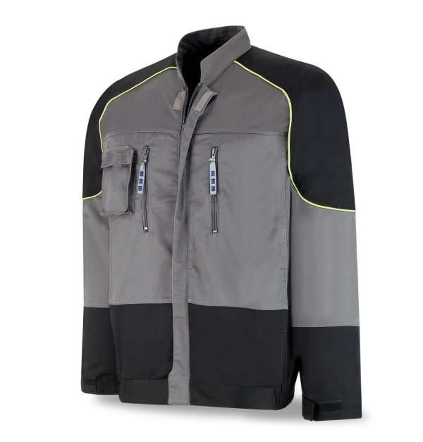 CHAQUETA SERIE PRO "FIRST LINE" TERGAL, GRIS-NEGRO