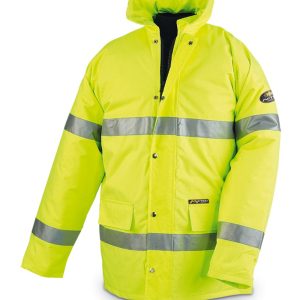 PARKA ALTA VISIBILIDAD, AMARILLO, BANDAS 3M