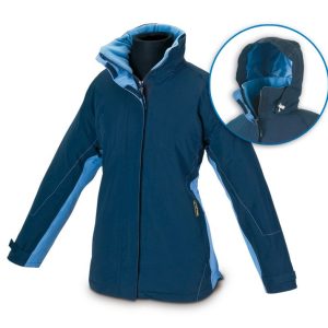 PARKA MUJER BICOLOR AZUL MARINO/CELESTE