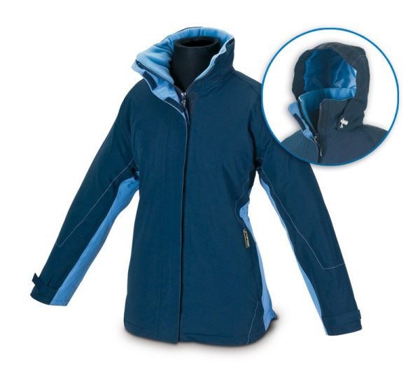 PARKA MUJER BICOLOR AZUL MARINO/CELESTE