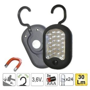 PORTÁTIL MINI DE TALLER 24 LED CON PILAS