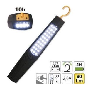 PORTÁTIL DE TALLER 30+4 LED CON BATERÍA RECARGABLE