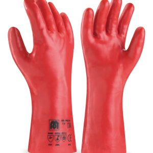 GUANTE PVC ROJO ESTANCO DE 27 CMS