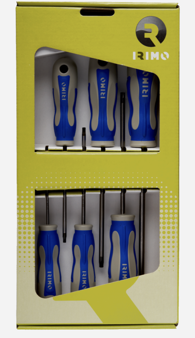 Juego de 6 destornilladores boca TORX T10-T30  459-6B-C IRIMO